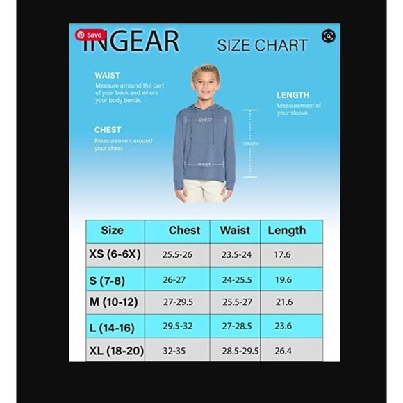 NWT INGEAR KIDS Lightweight Active SHIRT Color NAVY Size M - Picture 5 of 7